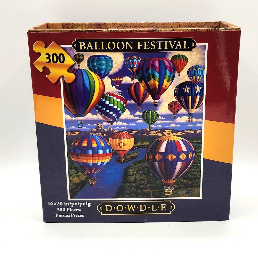 Dowdle Folk Art Balloon Festival 300 Piece Jigsaw Puzzle **Sealed New** NIB